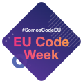 imagen insignia NOOC "Volvemos a clase con una actividad para la EU Code Week (4ª edición)".#SomosCodeEU
