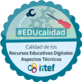 imagen insignia NOOC "Calidad de los Recursos Educativos Digitales: Aspectos Técnicos (1ª Edición)" - #EDUcalidad