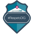 Imagen insignia NOOC "Respeto digital y protección de datos personales (2ª edición)" - #RespetoDIG