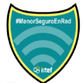 Imagen insignia NOOC "Menores y seguridad en la red (2ª edición)" - #MenorSeguroEnRed