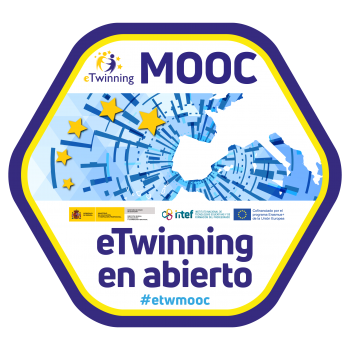 Imagen insignia MOOC "eTwinning en abierto (5ª edición)" - #etwmooc