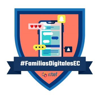 imagen insignia NOOC "Familias digitales: " potenciando el buen uso de las redes sociales en familia"- #FAMILIASDIGITALESEC 