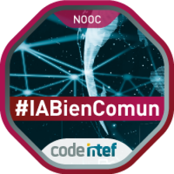Imagen insignia NOOC "Inteligencia Artificial para el bien común (2ª edición)" - #IABienComun