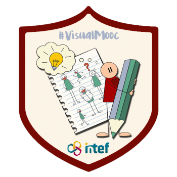 Imagen insignia MOOC "Visual Thinking en Educación (3ª edición)" - #VisualMooc