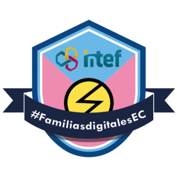 Imagen insignia NOOC "Familias digitales: qué hacer si falla tu ordenador" - #FamiliasDigitalesEC