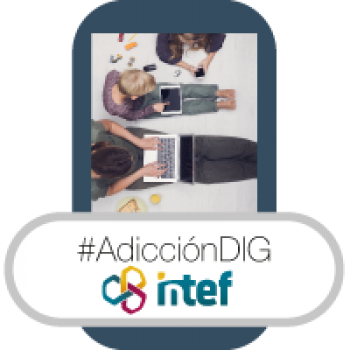 Imagen insignia NOOC "Adicción a la tecnología (1ª edición)" - #AdicciónDIG