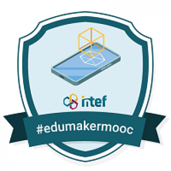 imagen insignia NOOC "Impresión 3D en el aula" #EDUMAKERMOOC