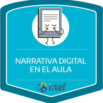 Imagen insignia Curso tutorizado Narrativa digital en el aula. Edición marzo 2019