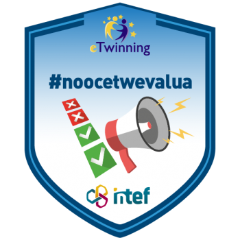 Imagen insignia NOOC "Evalúa y difunde tu proyecto eTwinning (3ª edición)" - #noocetwevalua