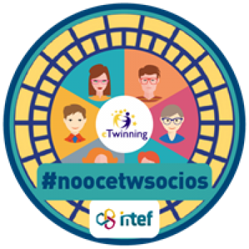 Imagen insignia NOOC "Busca tu socio eTwinning (3ª Edición)" - #noocetwsocios