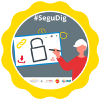 imagen insignia MOOC "Educar en seguridad y privacidad digital" (1ª Edición) - #SeguDig
